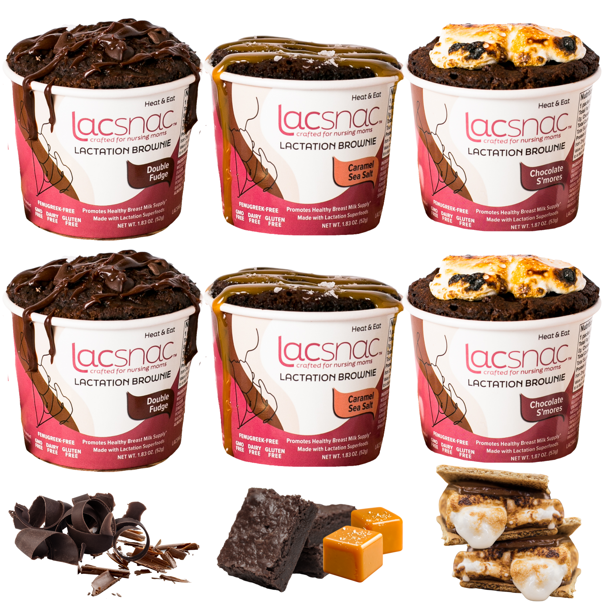 Lactation Brownie Cup Variety Pack - 6pk