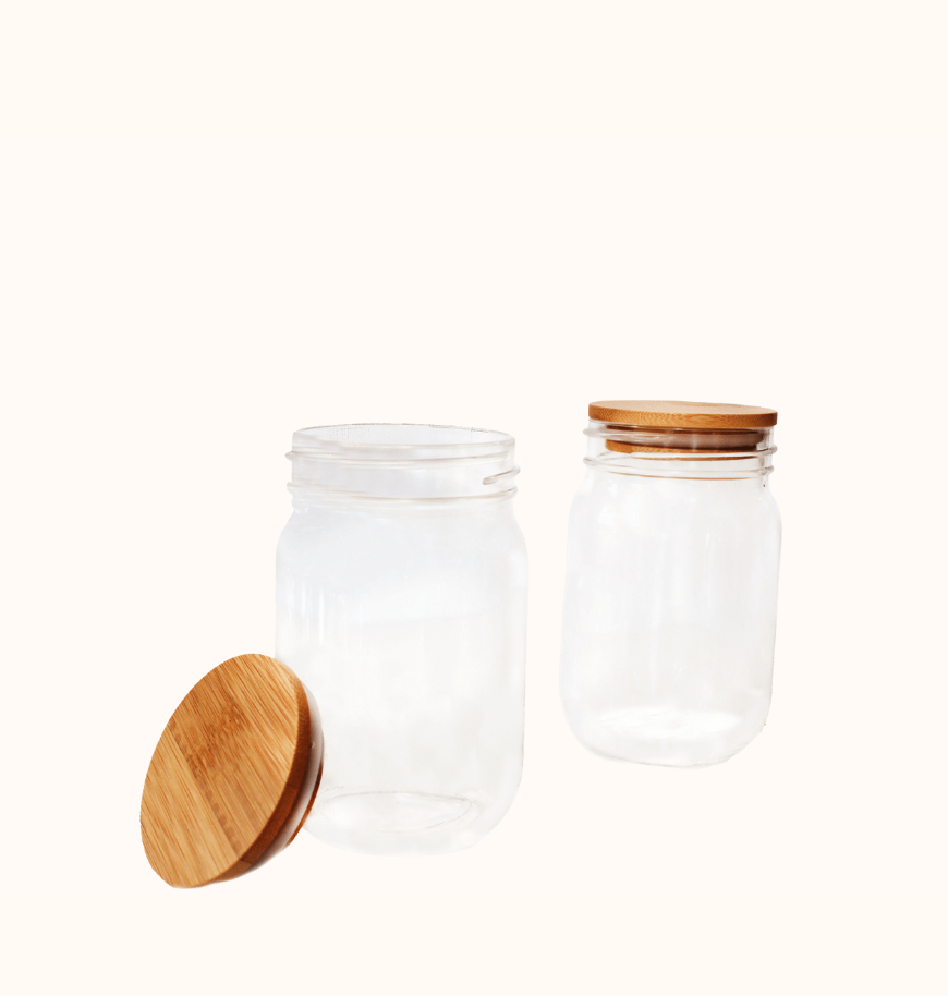 Glass Mason Jars (set of 2)
